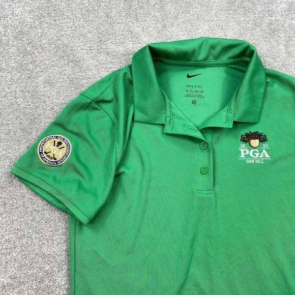 Nike Women's Dri-Fit Victory Golf Polo Shirt Size XS Green DH2309 Oak Hill PGA - Picture 12 of 15